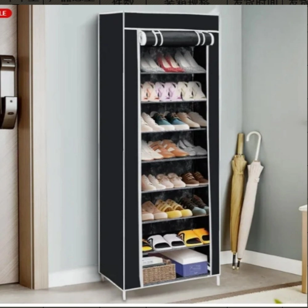 9 Tier Shoe Rack Cabinet Storage Organizer Stand Holds 27 Pairs Shoes Dustproof Floor Organizer view 3