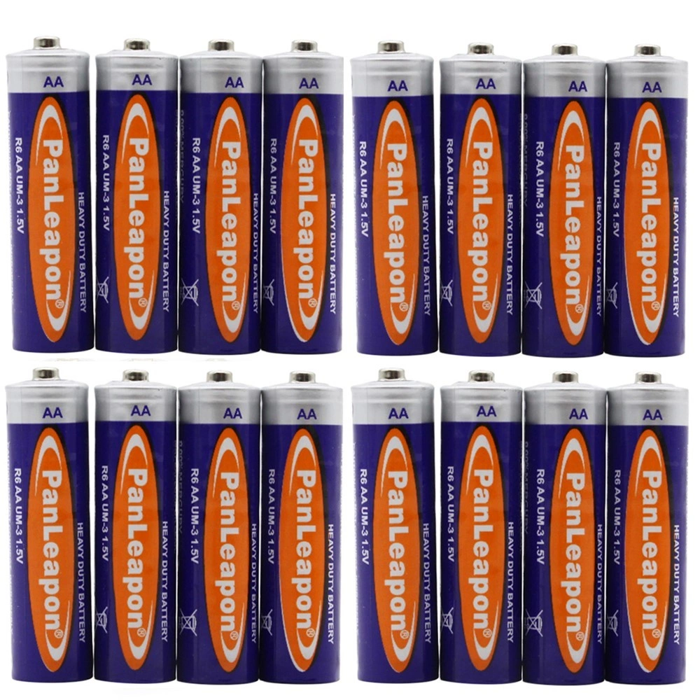 16 Pack AA Batteries 1.5V Carbon Zinc, Dry Batteries for Remote, Toys, Clocks, Household Devices
