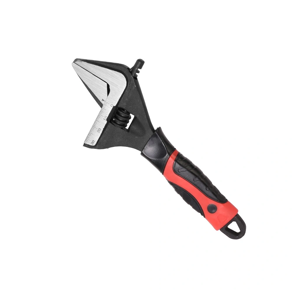 6 Inch Adjustable Extra Wide Jaw Wrench Spanner 0-30MM Opening Heavy Duty Mechanic Tools Metal Latch view 4