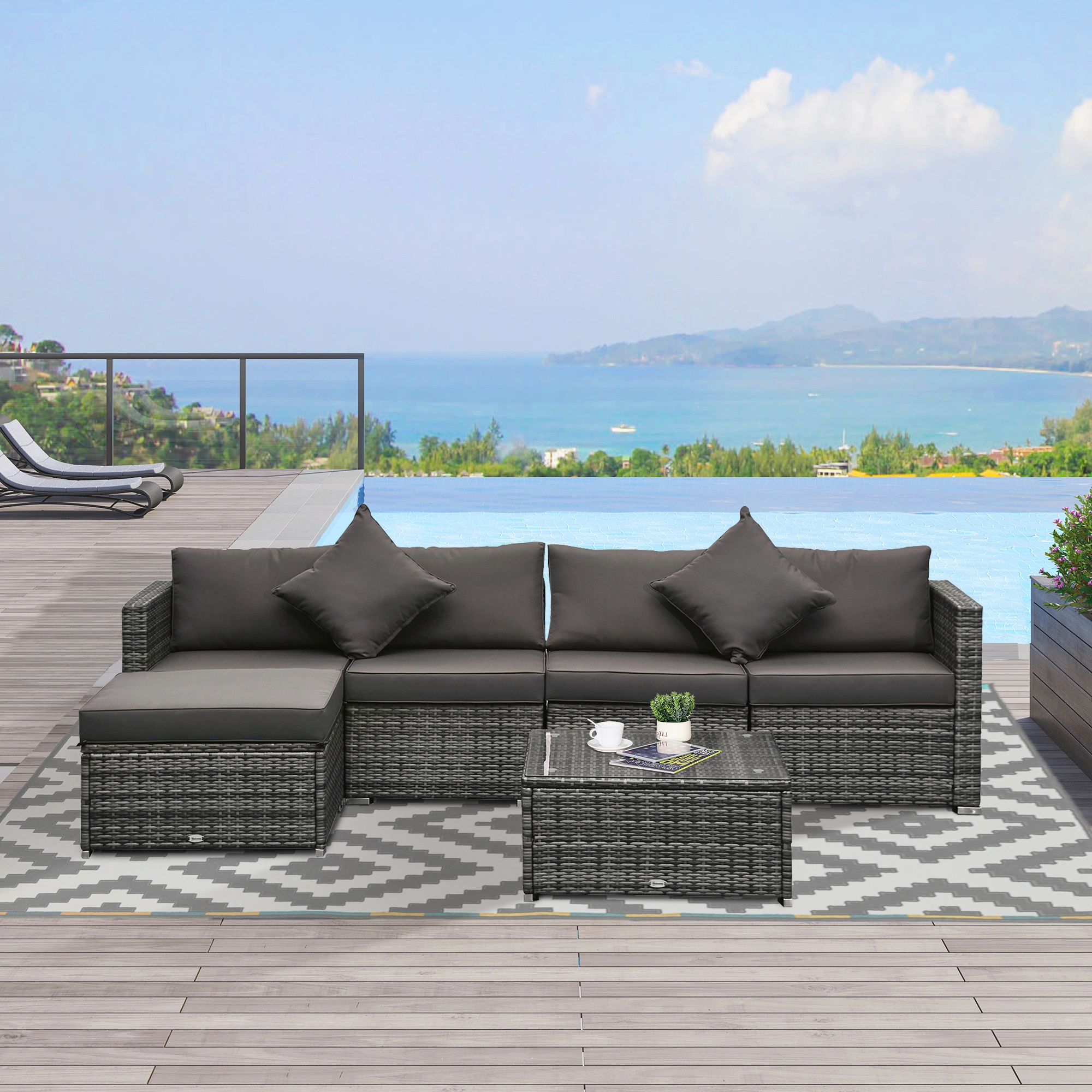Pieces Patio Furniture Set