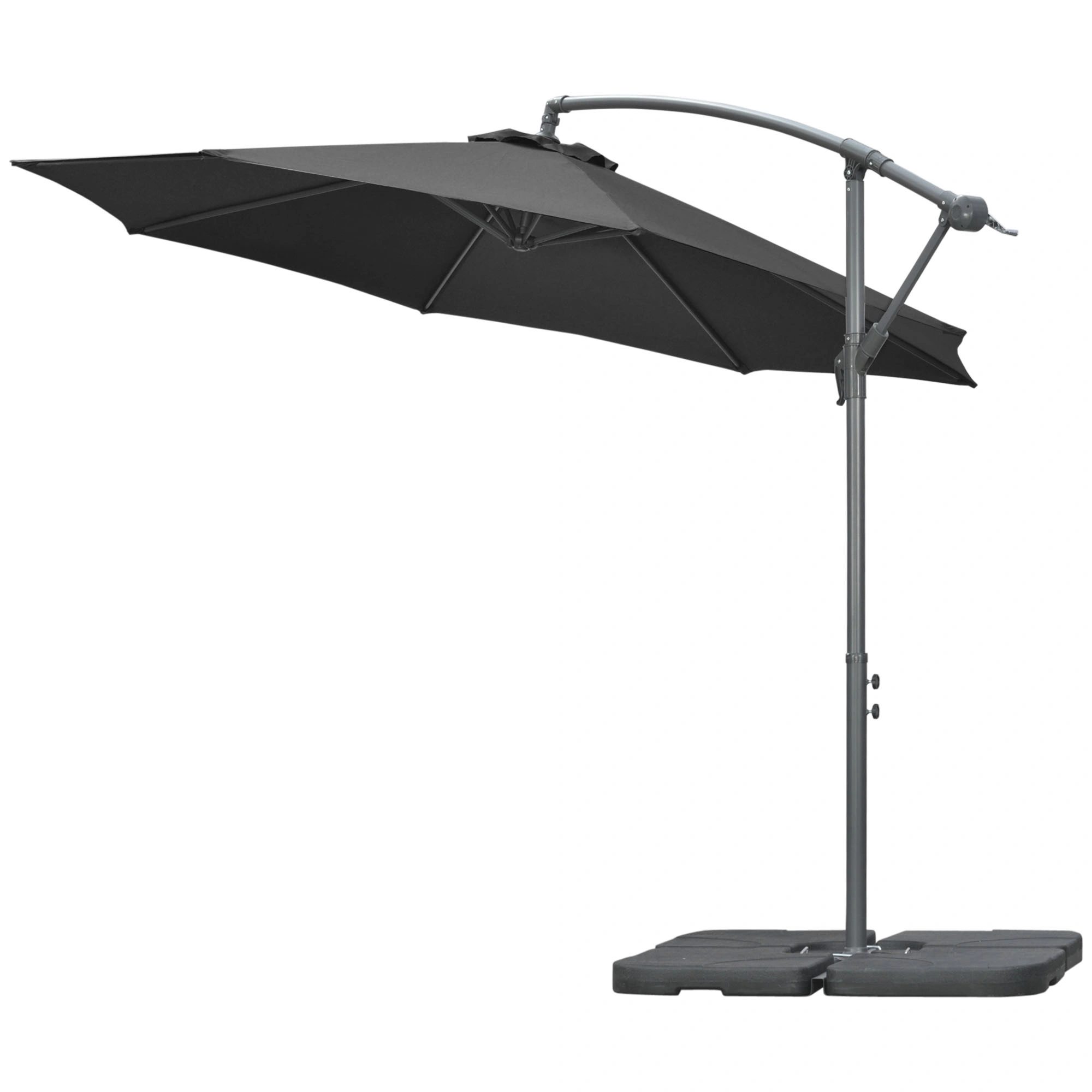 9ft Outdoor Patio Umbrella with Tilt - Resistant Fabric Garden Market Umbrella for Backyard Deck Table Shade