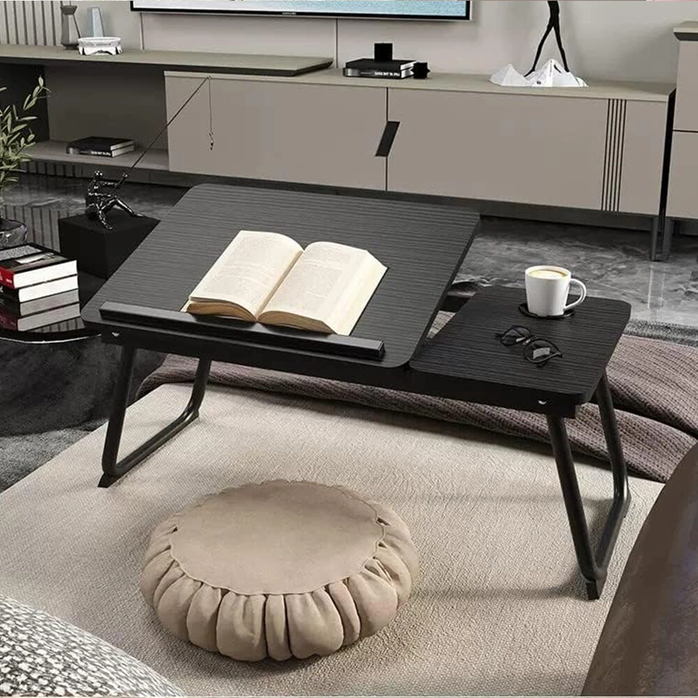 Folding Laptop Table Stand Bed Tray Portable Computer Desk UK view 2