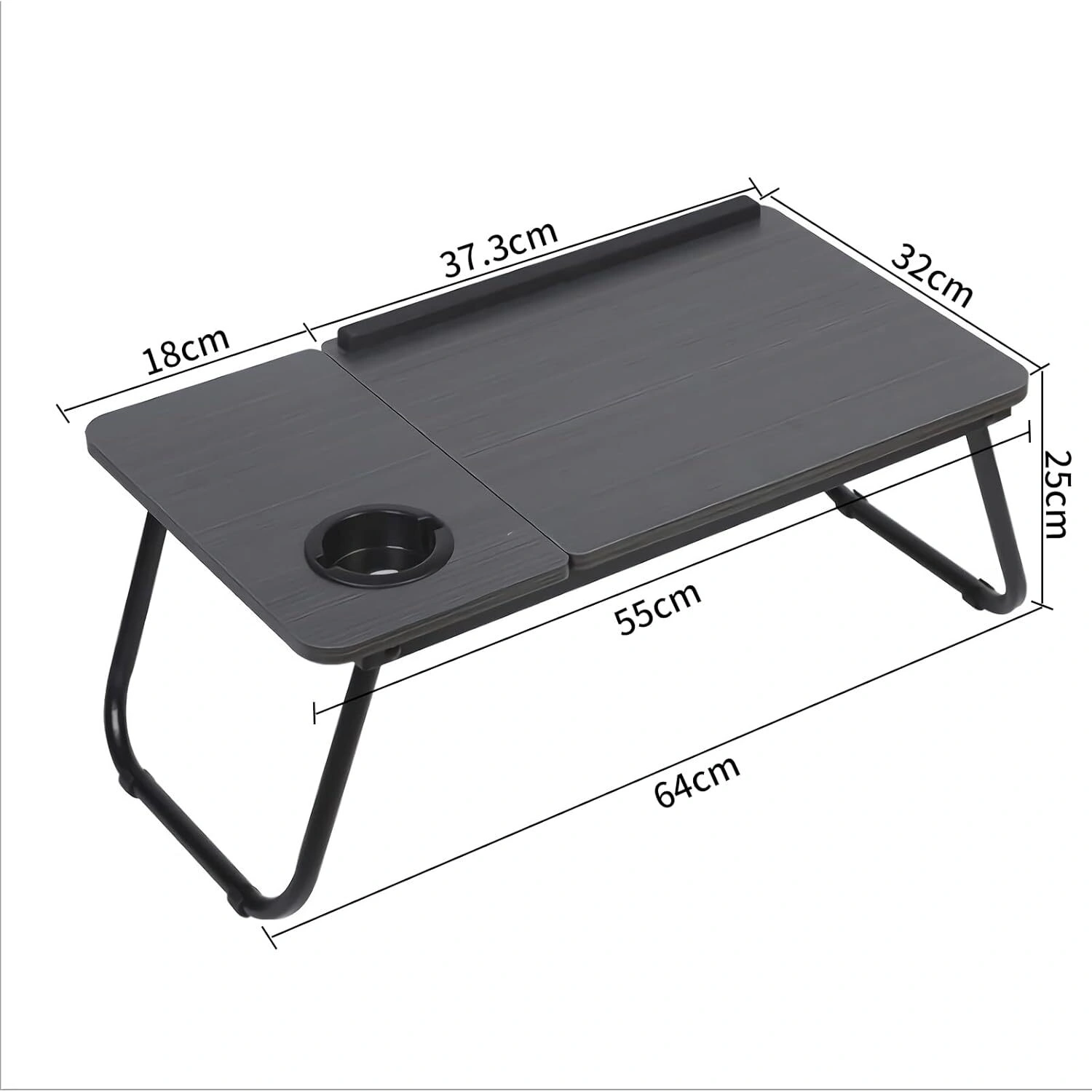 Folding Laptop Table Stand Bed Tray Portable Computer Desk UK view 3