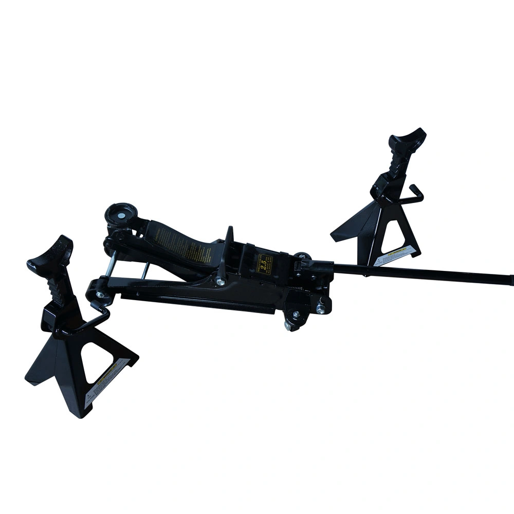2.5 Ton Hydraulic Floor Jack Set, Black Heavy Duty Racing Jack with Pump Handle view 2
