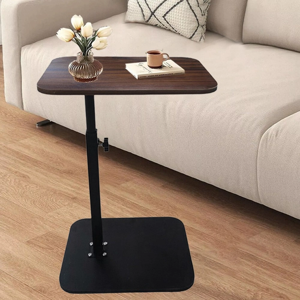 Adjustable C Shaped Sofa Side Table End Table Lap Desk for Bedroom Living Room Couch Coffee view 2