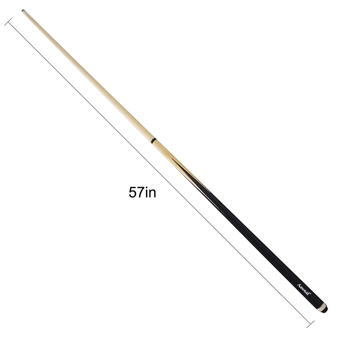 2pcs 57 Inch Wooden Snooker Pool Cue Billiard Sticks Set, 19oz Billiard Cue Sticks for Pool Tables view 2