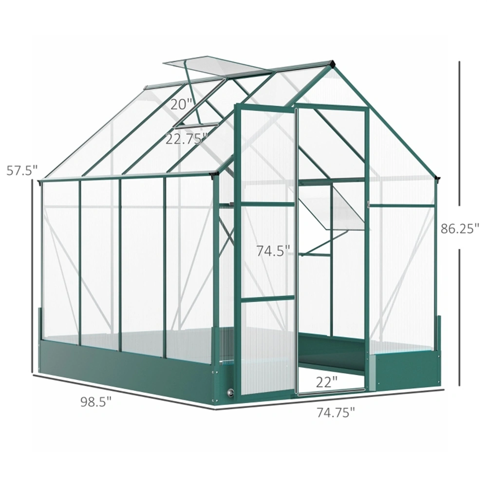 Walk-in Greenhouse Portable Garden Plant House PVC Frame Ventilated view 3