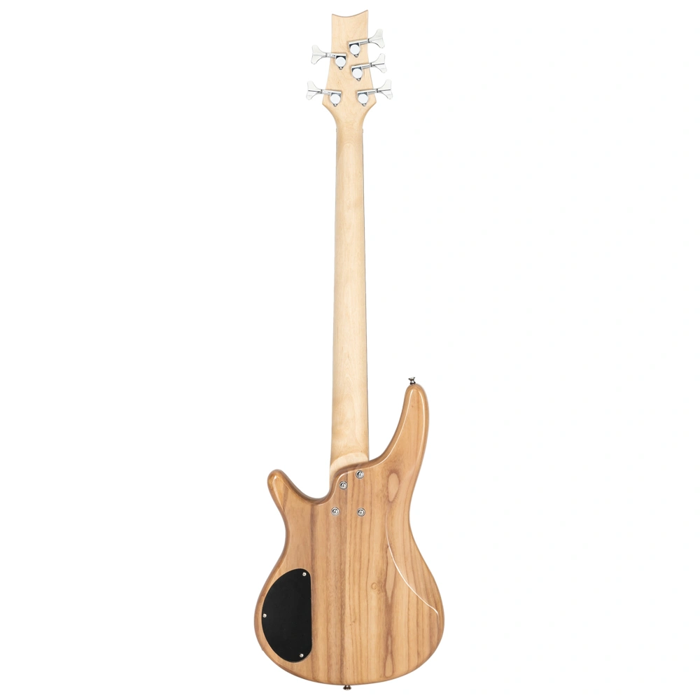 GIB Electric 5 String Bass Guitar Full Size Bag Strap Pick Connector Wrench Tool Burlywood view 3