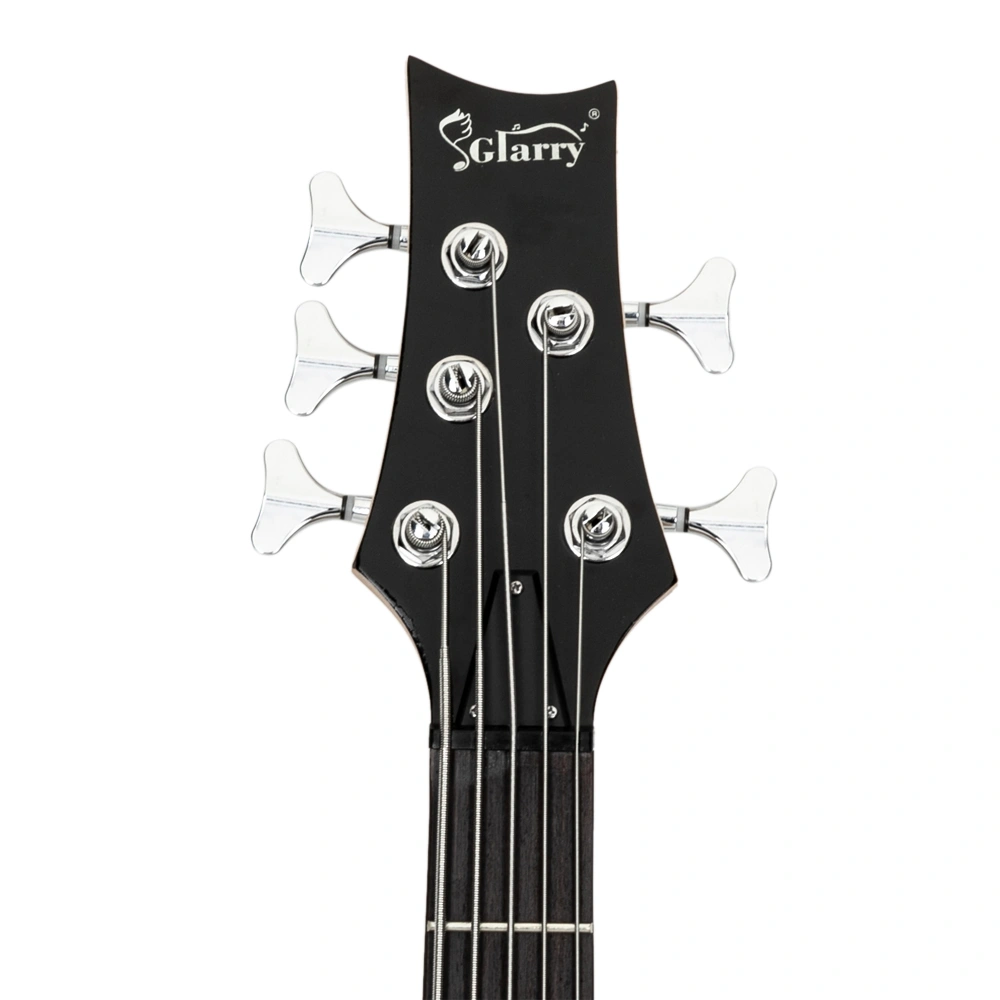 GIB Electric 5 String Bass Guitar Full Size Bag Strap Pick Connector Wrench Tool Burlywood view 4