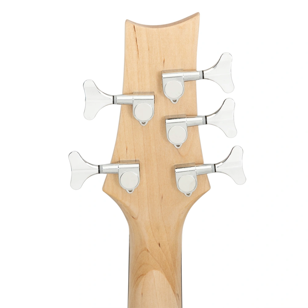 GIB Electric 5 String Bass Guitar Full Size Bag Strap Pick Connector Wrench Tool Burlywood view 8