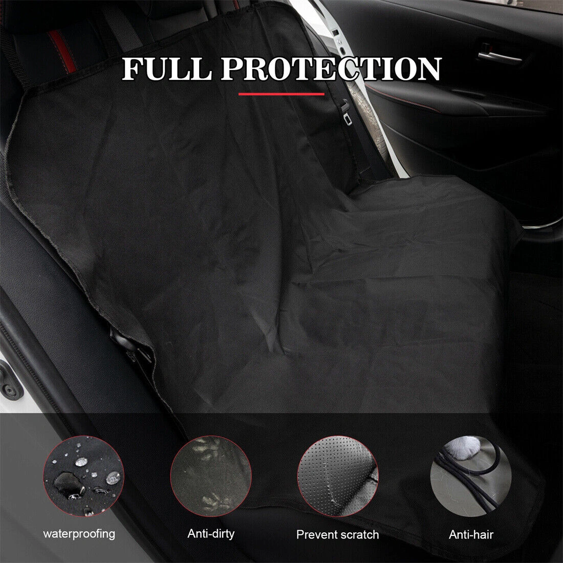 Waterproof Car Rear Back Seat Cover Pet Dog Auto Protector Non-slip Hammock Mat view 4