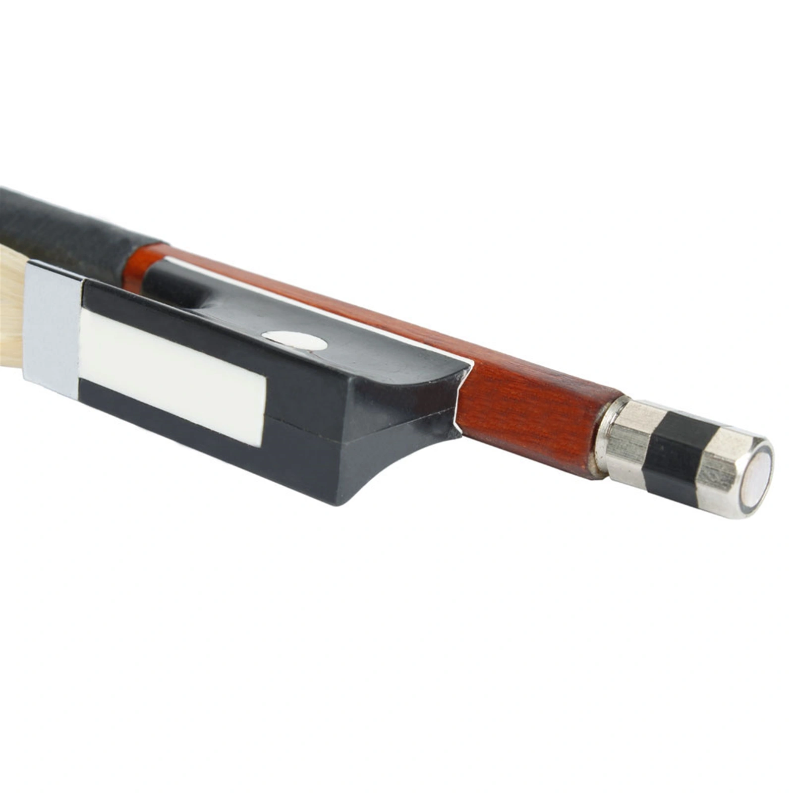 4/4 High Quality Arbor Violin Bow with Black Handle - Brown Pernambuco Bar view 3