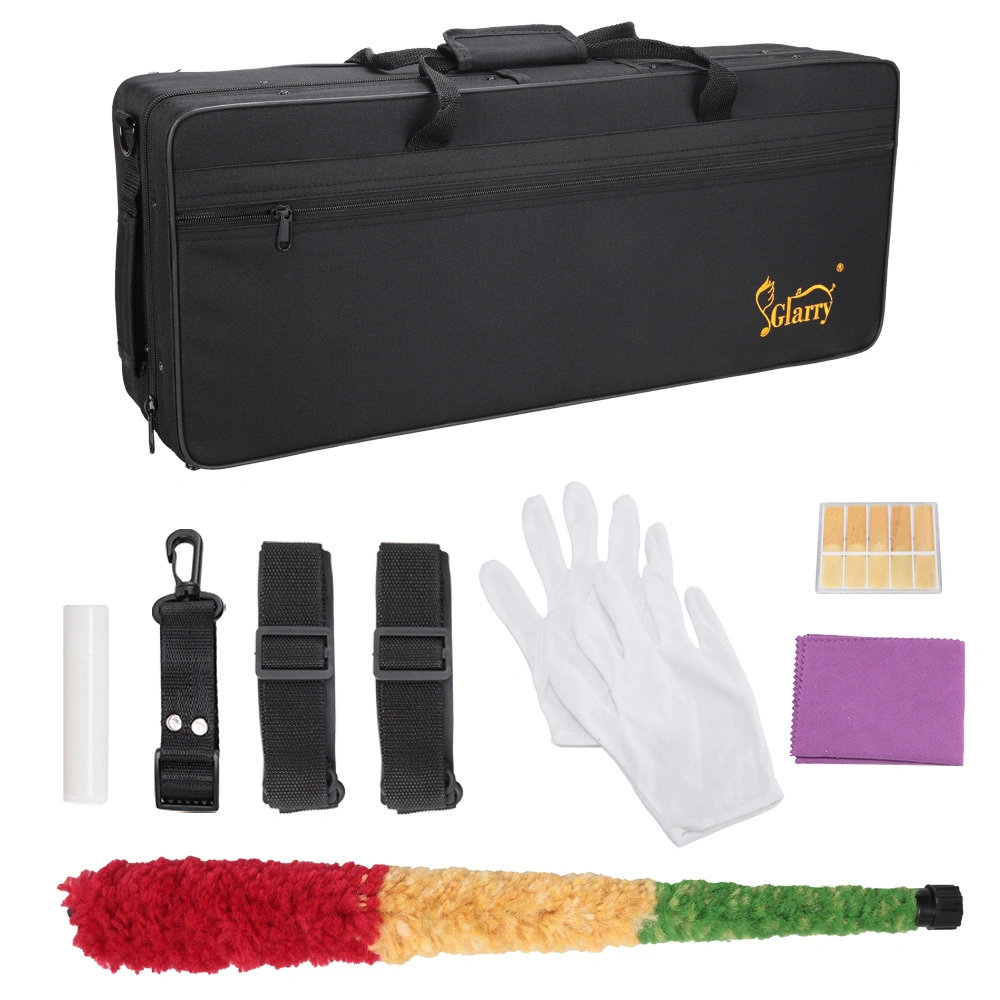 Alto Saxophone Eb E-Flat in Black - 11 Reeds, Hard Case & Care Kit Bundle for Students Beginners view 4
