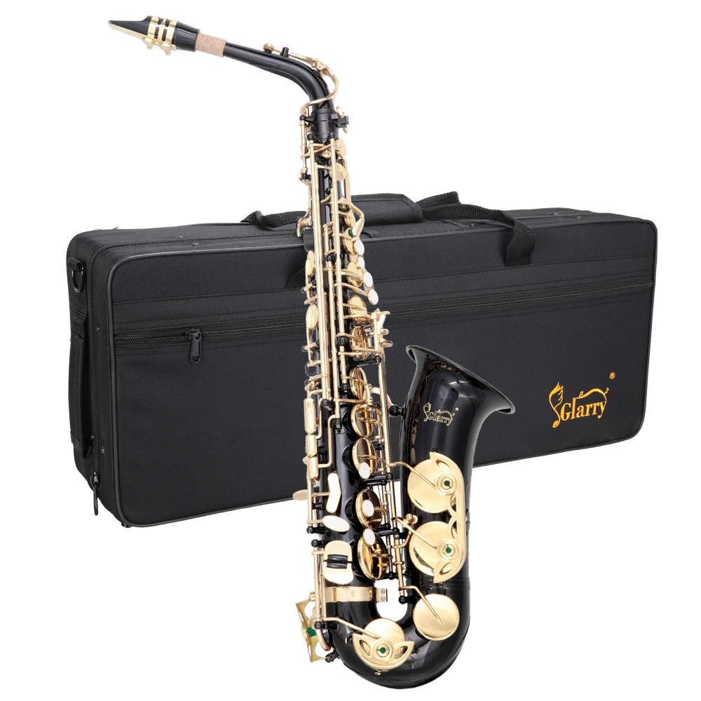 Alto Saxophone Eb E-Flat in Black - 11 Reeds, Hard Case & Care Kit Bundle for Students Beginners view 5