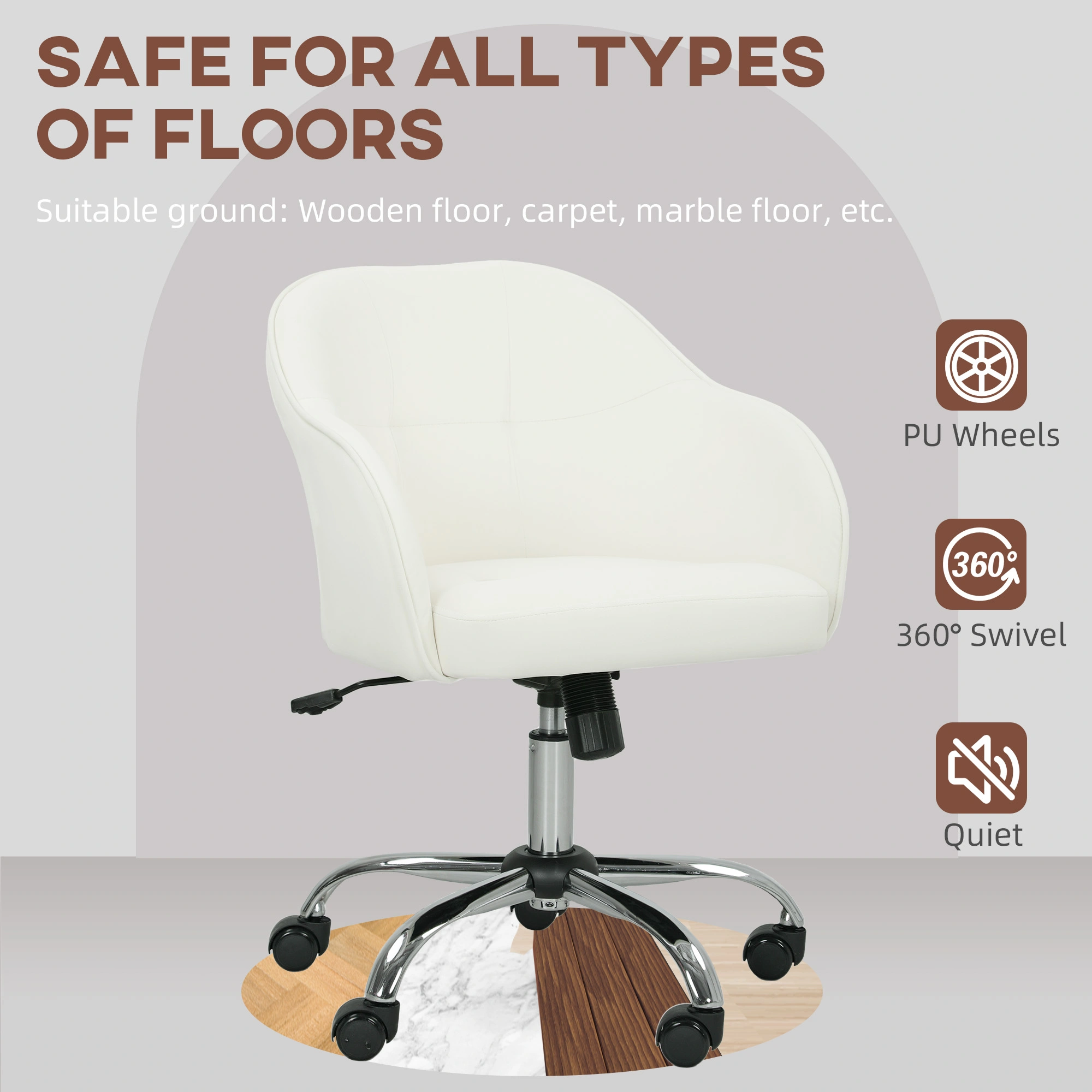 Massage Office Chair with Lumbar Support, Ergonomic Executive Office Chair, High Back Swivel Chair view 2