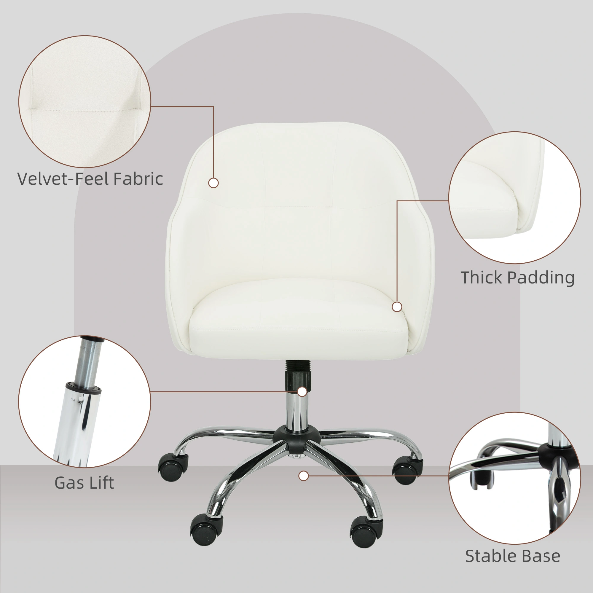 Massage Office Chair with Lumbar Support, Ergonomic Executive Office Chair, High Back Swivel Chair view 4