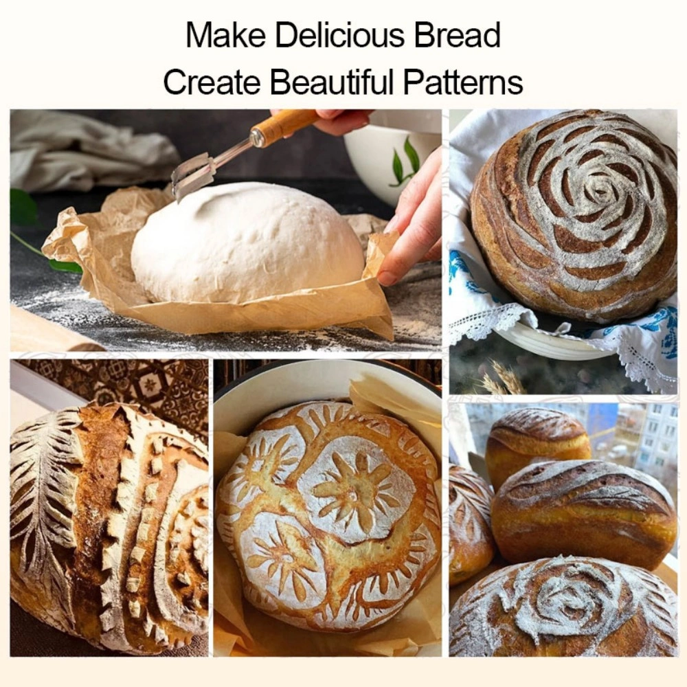 Sourdough Proofing Basket Set - Bread Fermentation Banneton with Cotton Liner for Artisan Dough Rising and Baking view 5