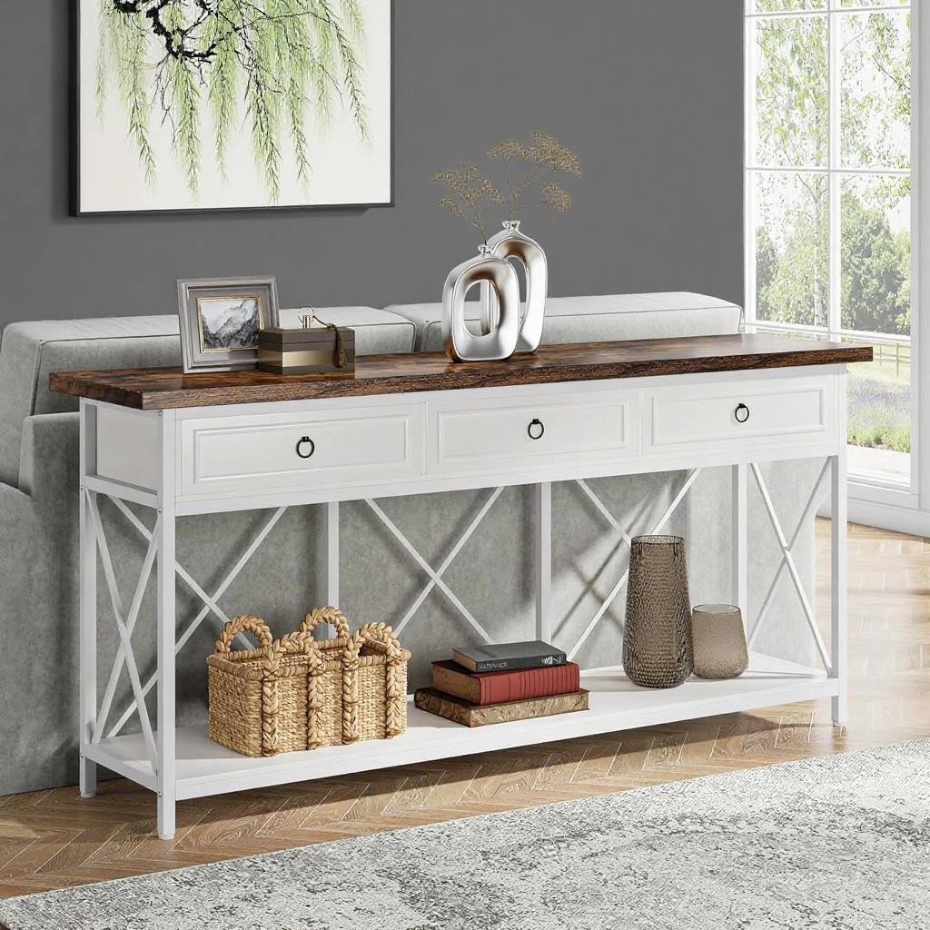 Long Console Table/Living room table view 3