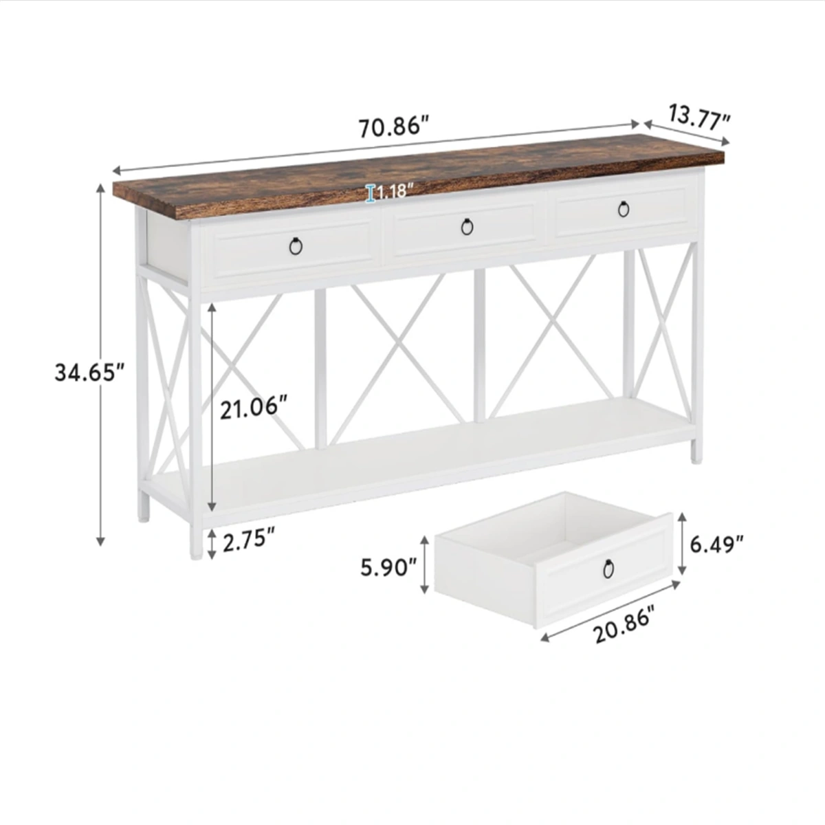 Long Console Table/Living room table view 9