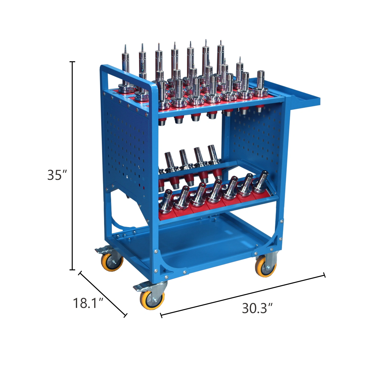 Tool Cart 40 Taper Tool Holder CNC Tool Cart CAT40 tool trolley BT40 Service Carts CNC machine tool service cart (CAT40 35 Capacity) view 4