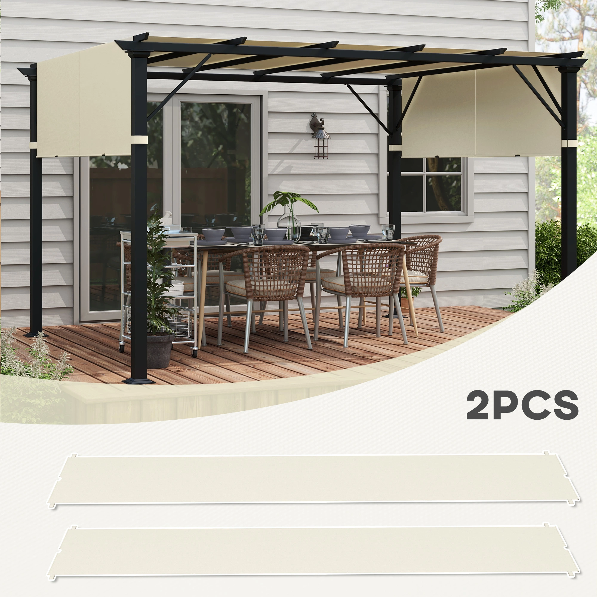 Premium Replacement Mesh Sidewall Netting - Flexible Fence Mesh for Backyard & Garden Use view 3