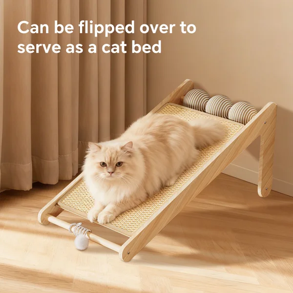 L-shaped sisal cat scratching board (with hanging ball) - scratching, tapping, and pouncing, one base meets the three major instincts of cats view 4