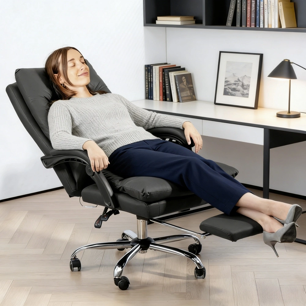 Ergonomic Office Chair with Massage Function - Lumbar Support, Adjustable Height, Swivel Executive Desk Chair view 8