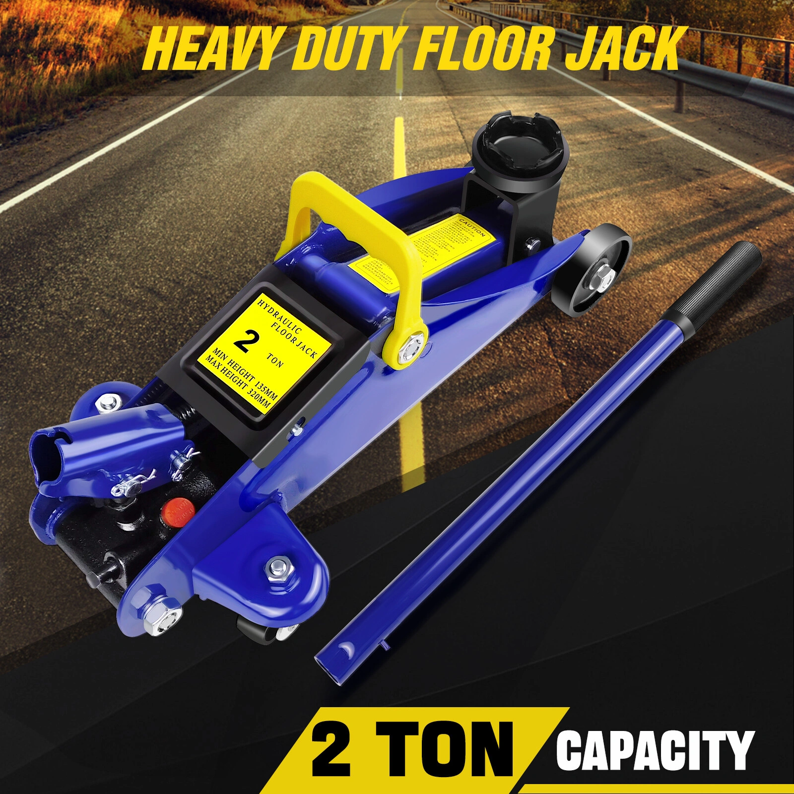 2 Ton Low Profile Trolley Jack Hydraulic Floor Lifter for Car Van Garage Workshop view 2