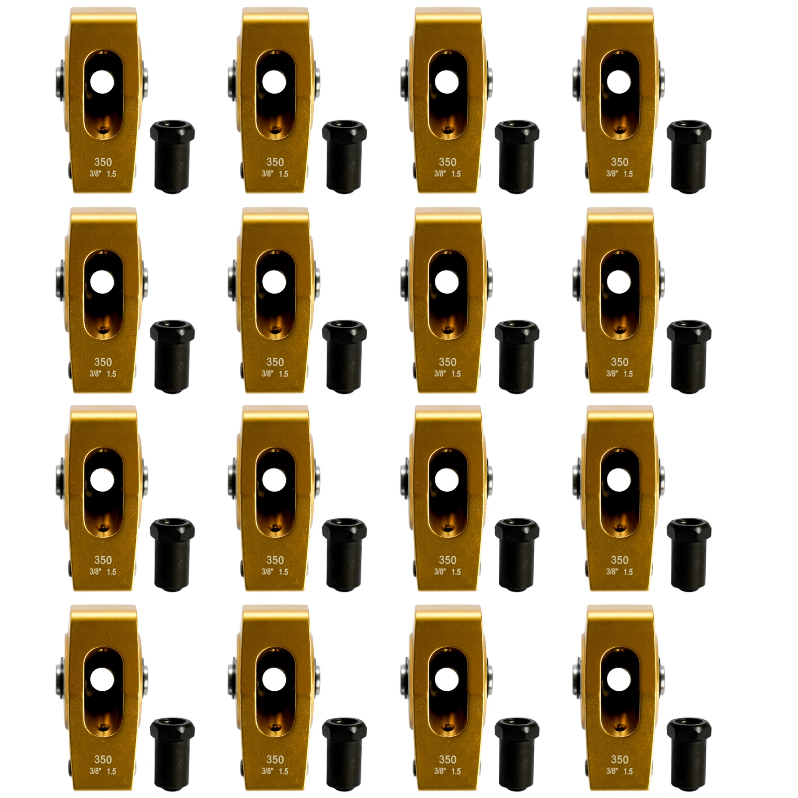 Aluminum Roller Rocker Arms 1.5 Ratio 3/8" for SBC Small Block Chevy 327 350 Engine