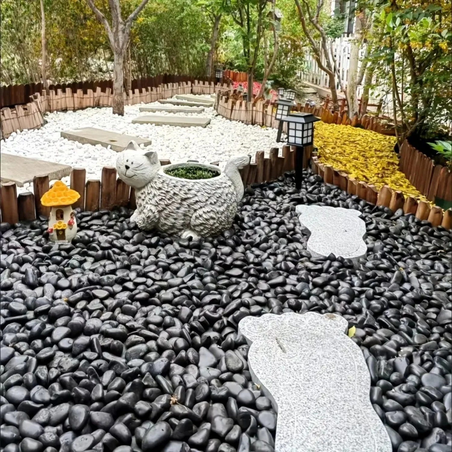 ​​38lbs Black River Rocks, 2-3 inch Polished Pebbles for Plants, Vase Filler, Aquarium, Landscaping, Indoor/Outdoor Decor view 8