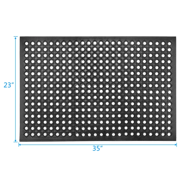 Bar Kitchen Industrial Multi-functional Anti-fatigue Drainage Rubber Non-slip Hexagonal Mat 60*90cm view 4