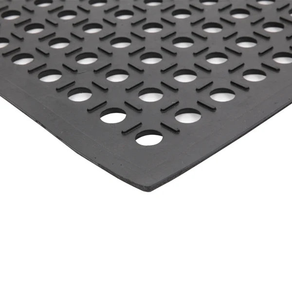 Bar Kitchen Industrial Multi-functional Anti-fatigue Drainage Rubber Non-slip Hexagonal Mat 60*90cm view 5