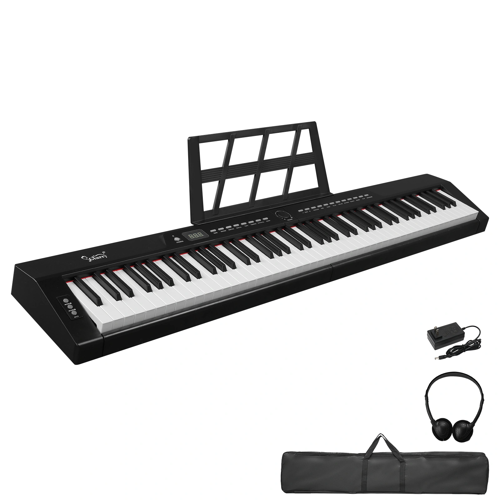GPP-105 88 Key Digital Piano, Semi-Weighted Full Size Keyboard with MIDI Bluetooth, Headphone, Black