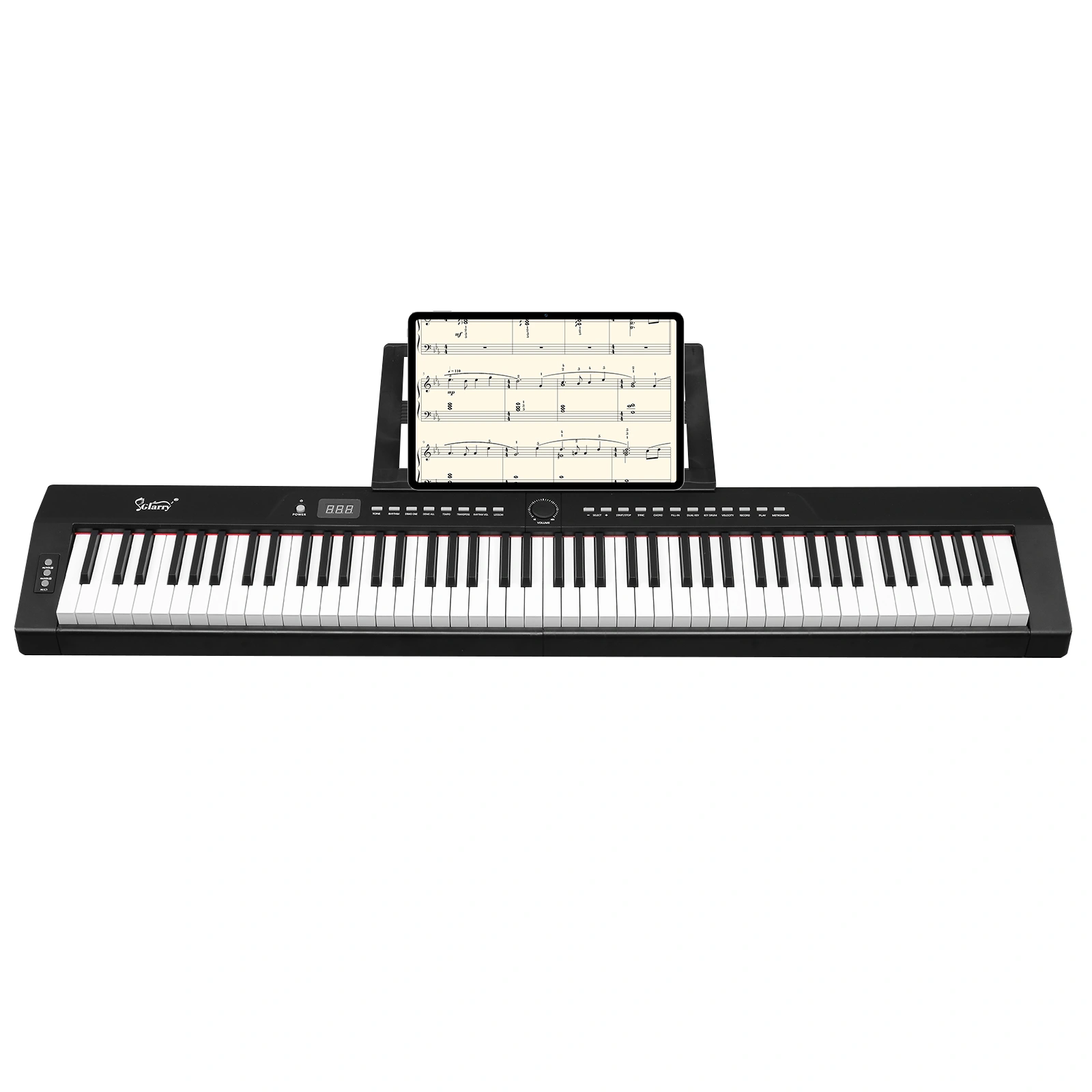 GPP-105 88 Key Digital Piano, Semi-Weighted Full Size Keyboard with MIDI Bluetooth, Headphone, Black view 2