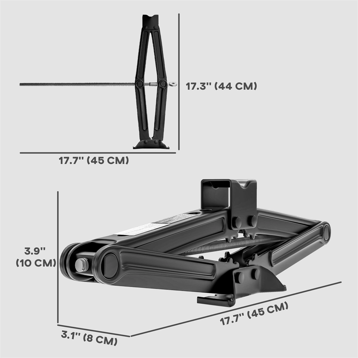 Portable Scissor Jack - 2-Ton Car Lift Jack for Emergency Vehicle Repair, Compact & Durable view 2