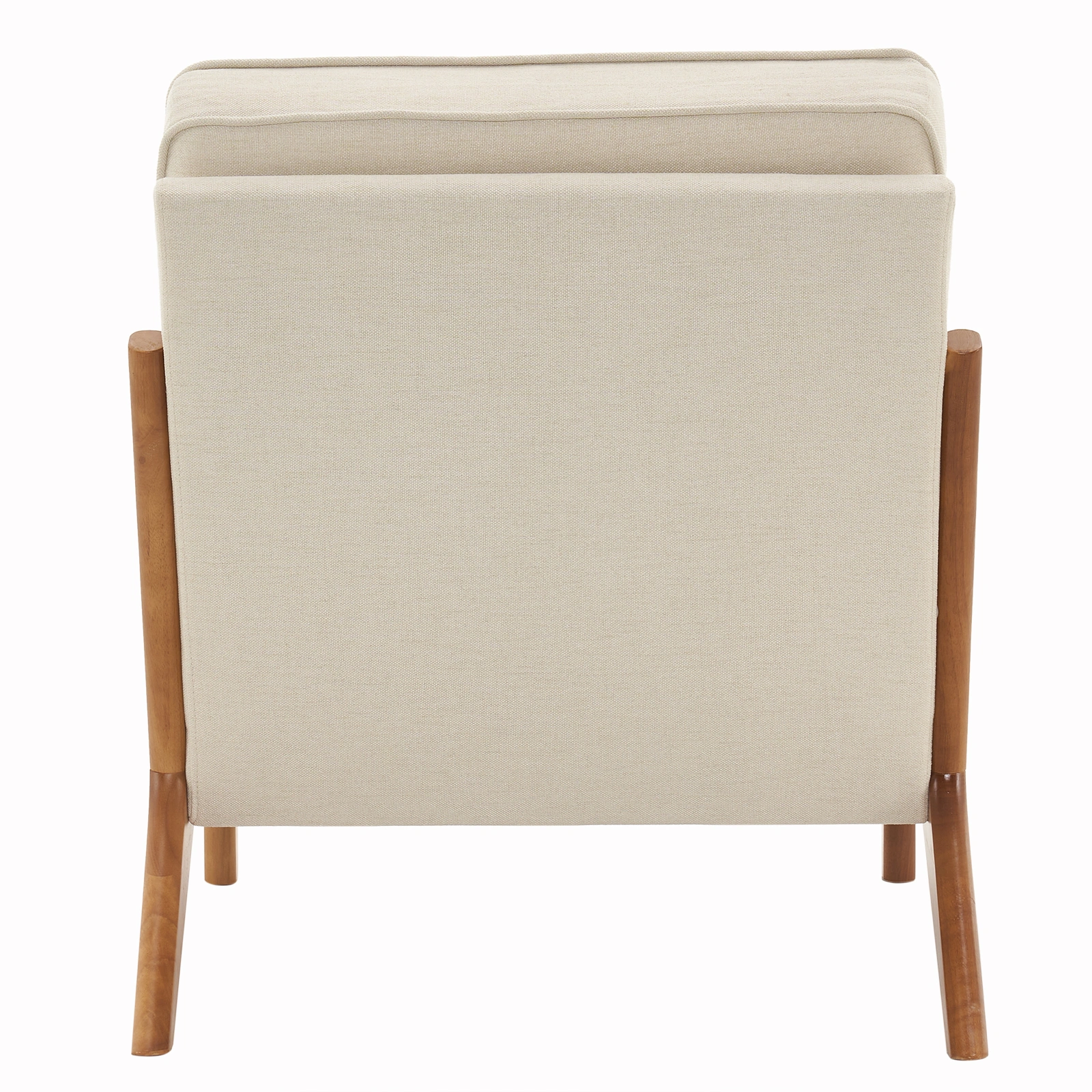 Oak Armrest Oak Upholstered Single Lounge Chair Indoor Lounge Chair Off-White view 9
