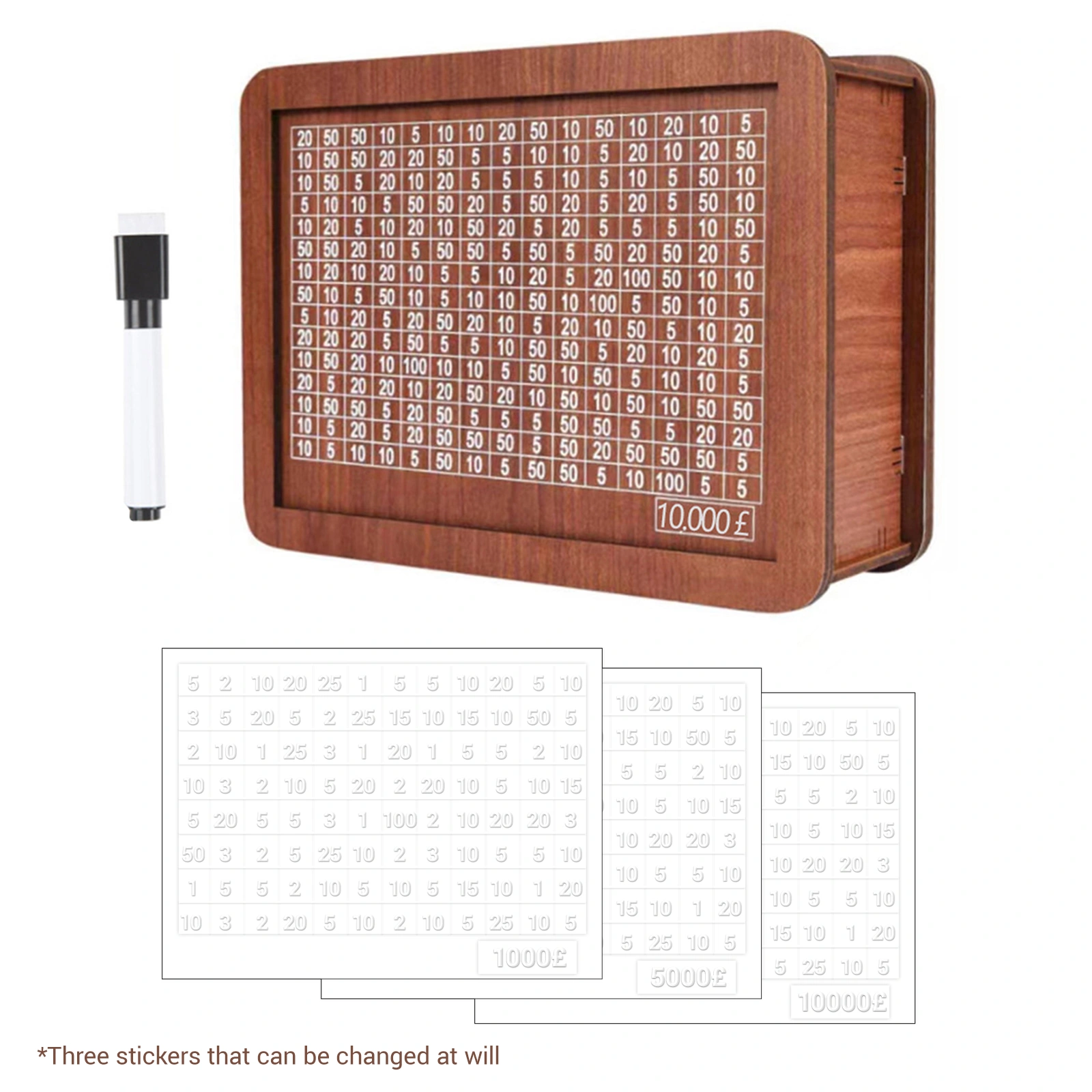 Wooden Cash Vault Savings Box with Countdown Timer, Vintage Money Box, Decorative Wooden Money Bank for Kids & Adults
