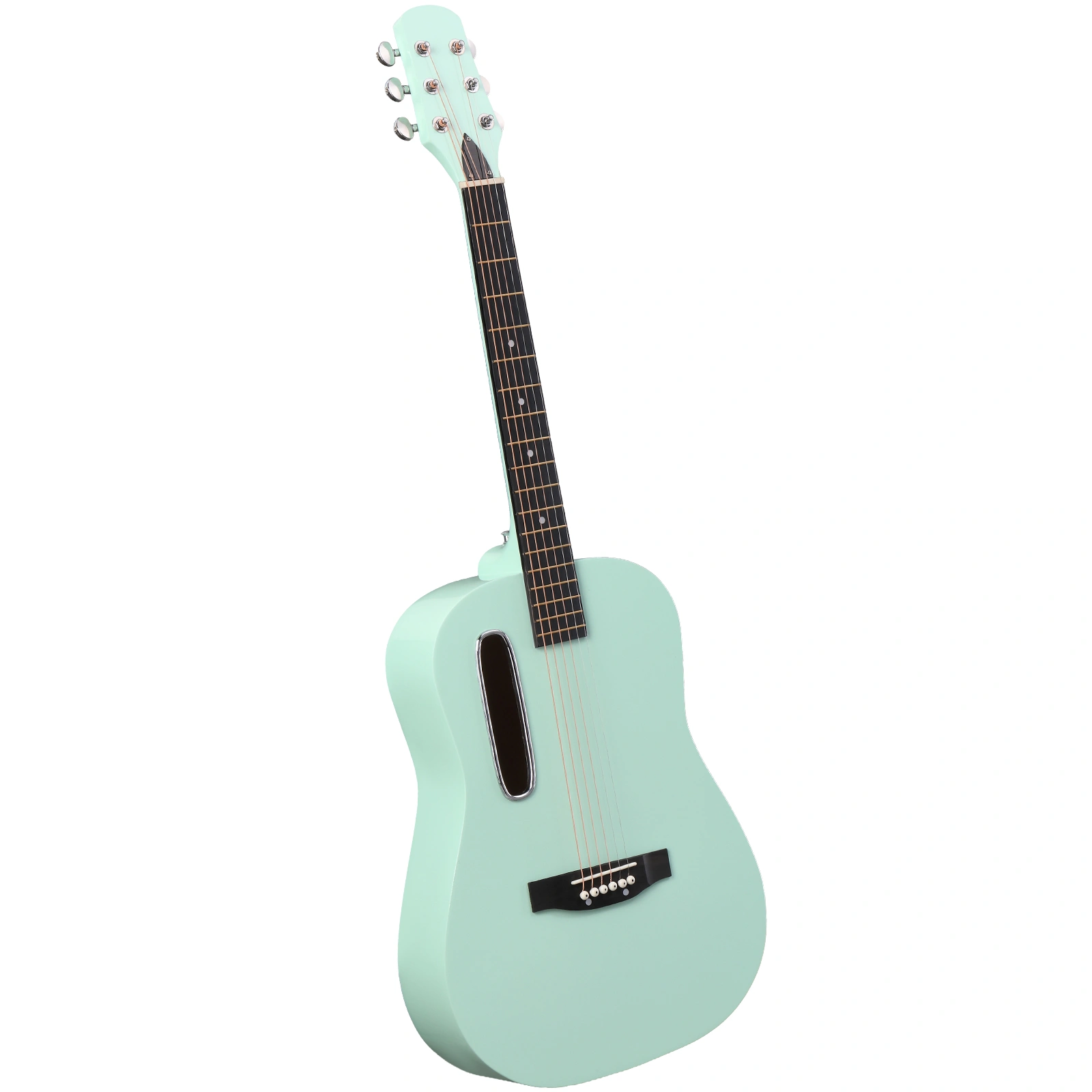 38" Acoustic Guitar for Beginners, H Body Basswood Folk Guitar, Mint Green 6-String Student Guitar w/ Case, Picks & Strap