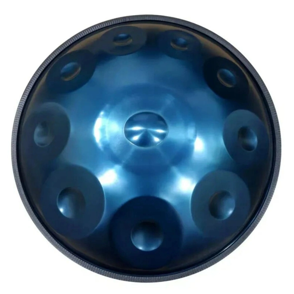 10 Note Handpan Drum Blue Solid Color Steel Tongue Drum Percussion Instrument
