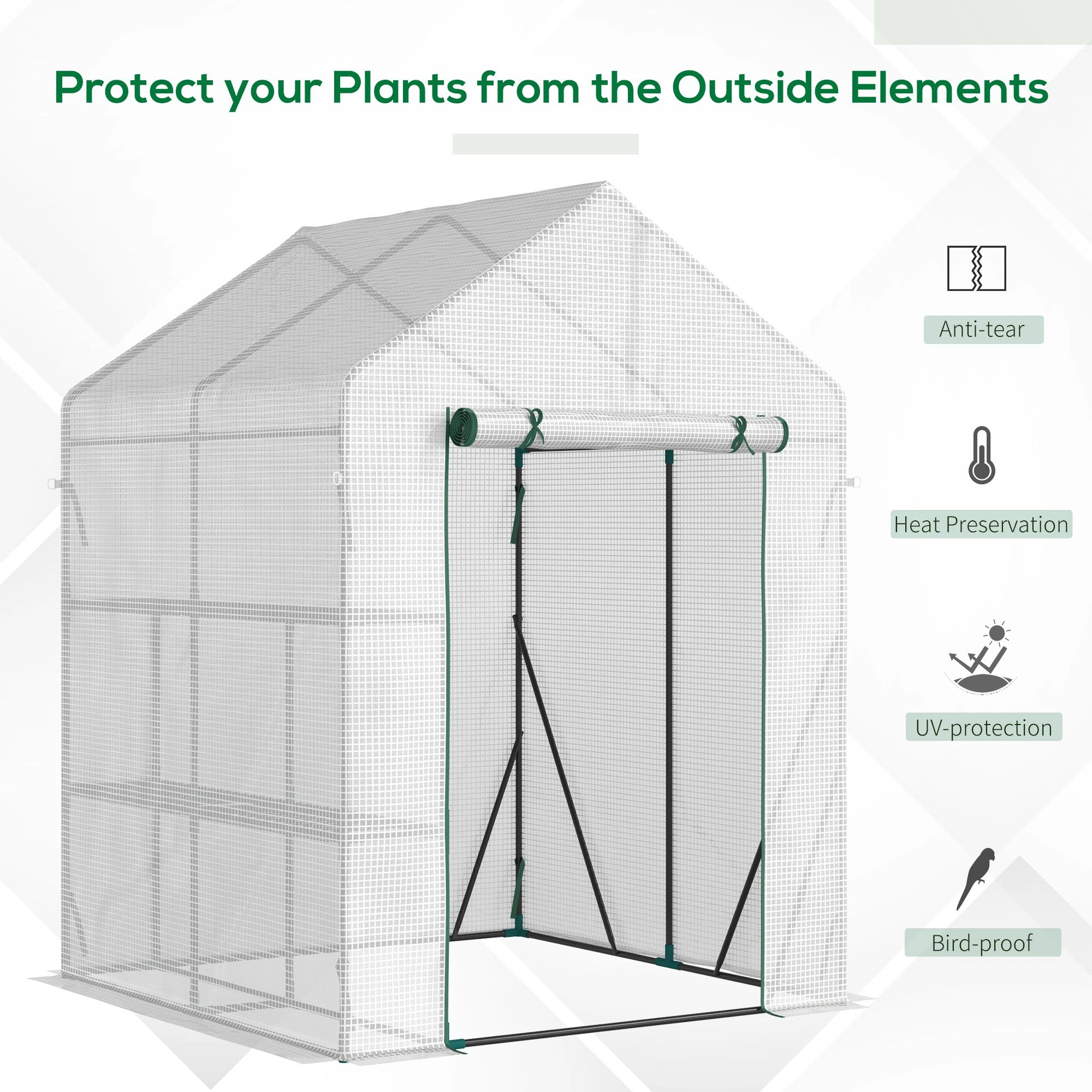 Portable Mini Greenhouse for Indoor/Outdoor Garden Plant Protection view 2