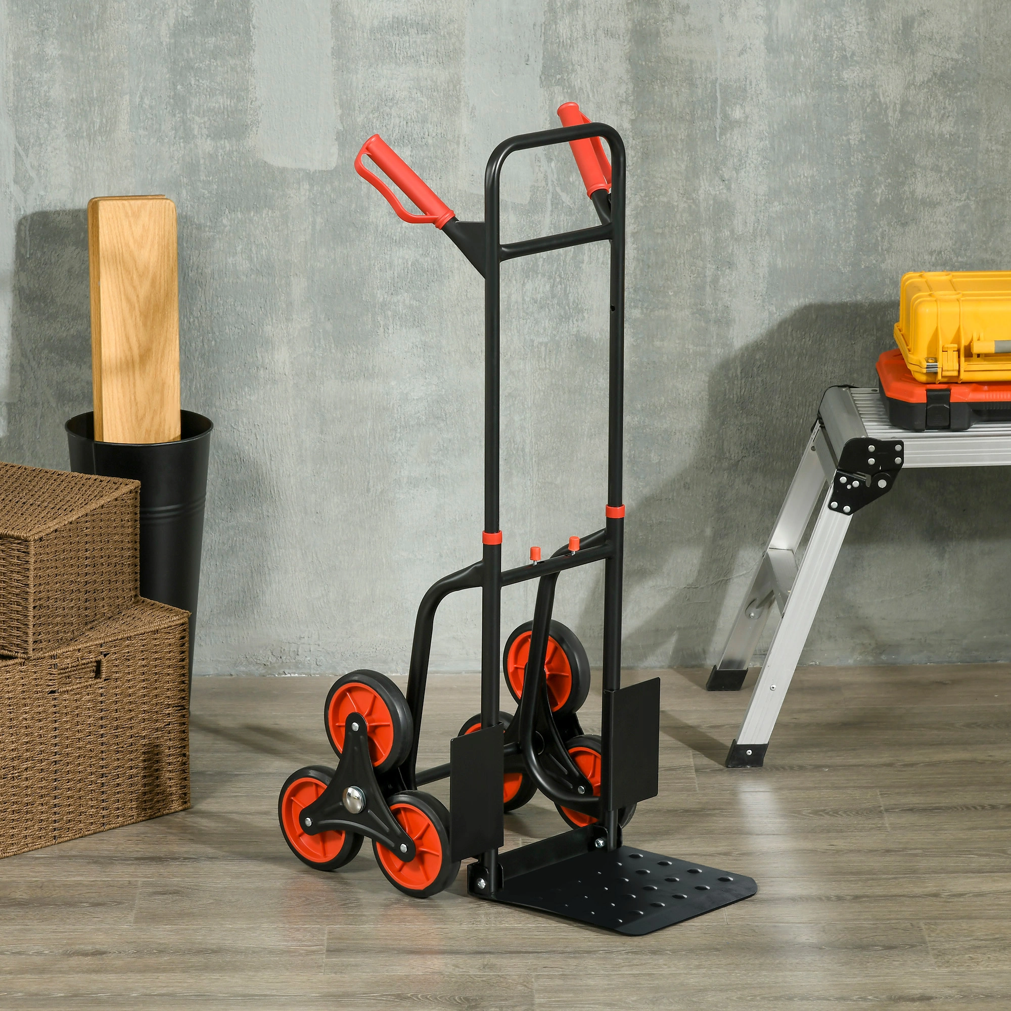 Heavy Duty Folding Hand Truck Telescopic Utility Cart Platform Trolley Portable
