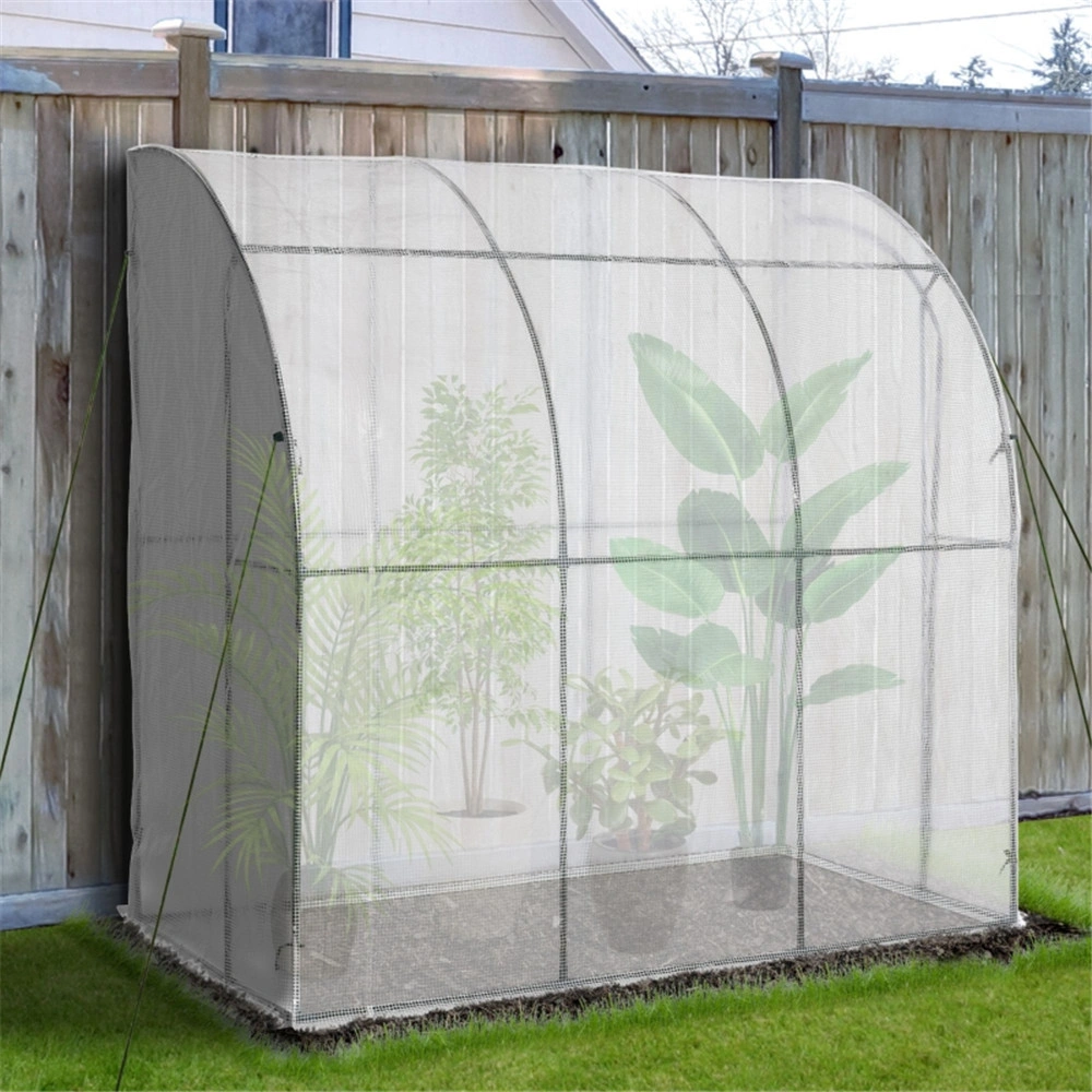 Walk-in Greenhouse Pea Tunnel PVC with Zippered Door Portable Rain Protection Garden Plant Cold Frame Cover view 2