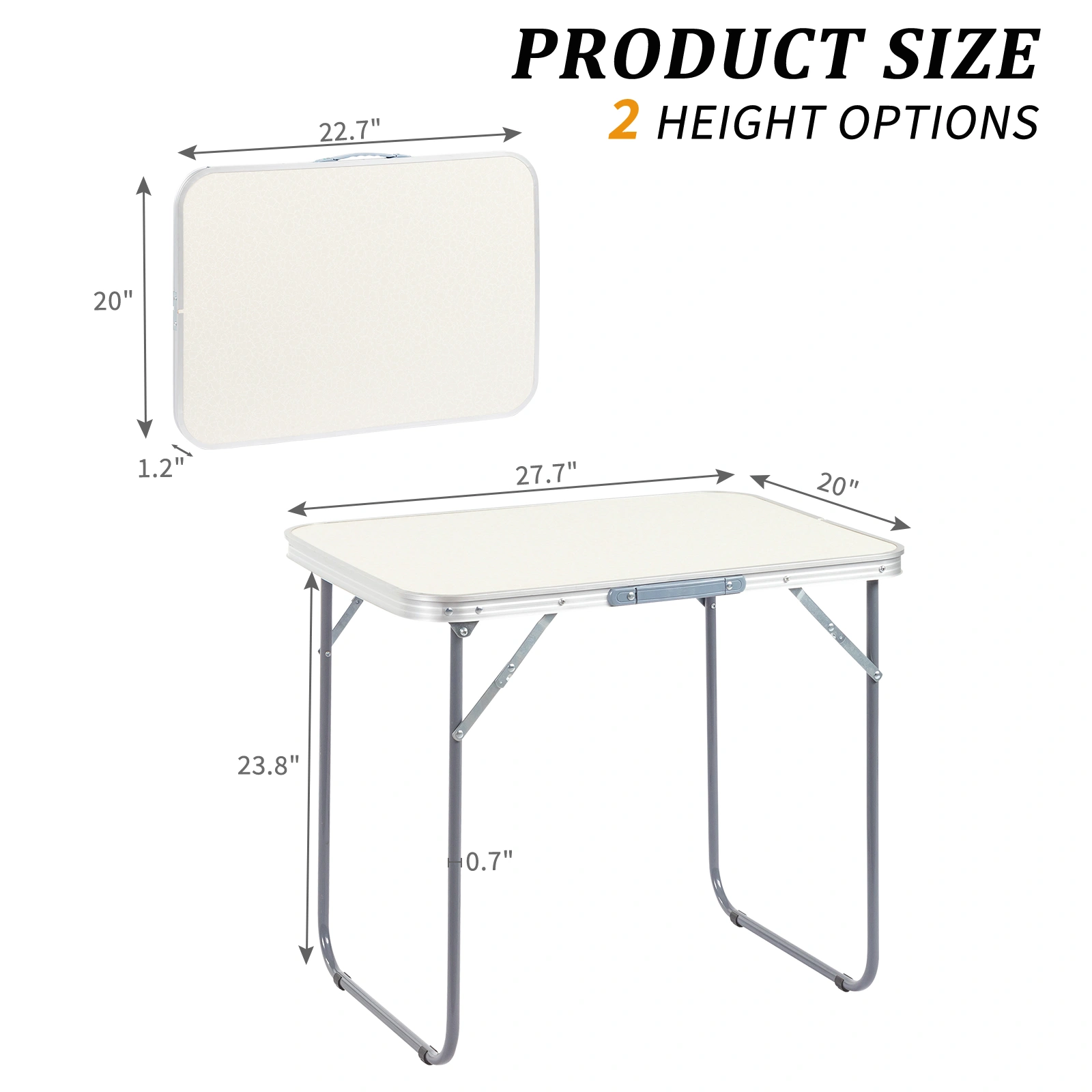Aluminum Camping Folding Table 70x50x60cm Portable Outdoor Picnic Table for Hiking and Travel view 23