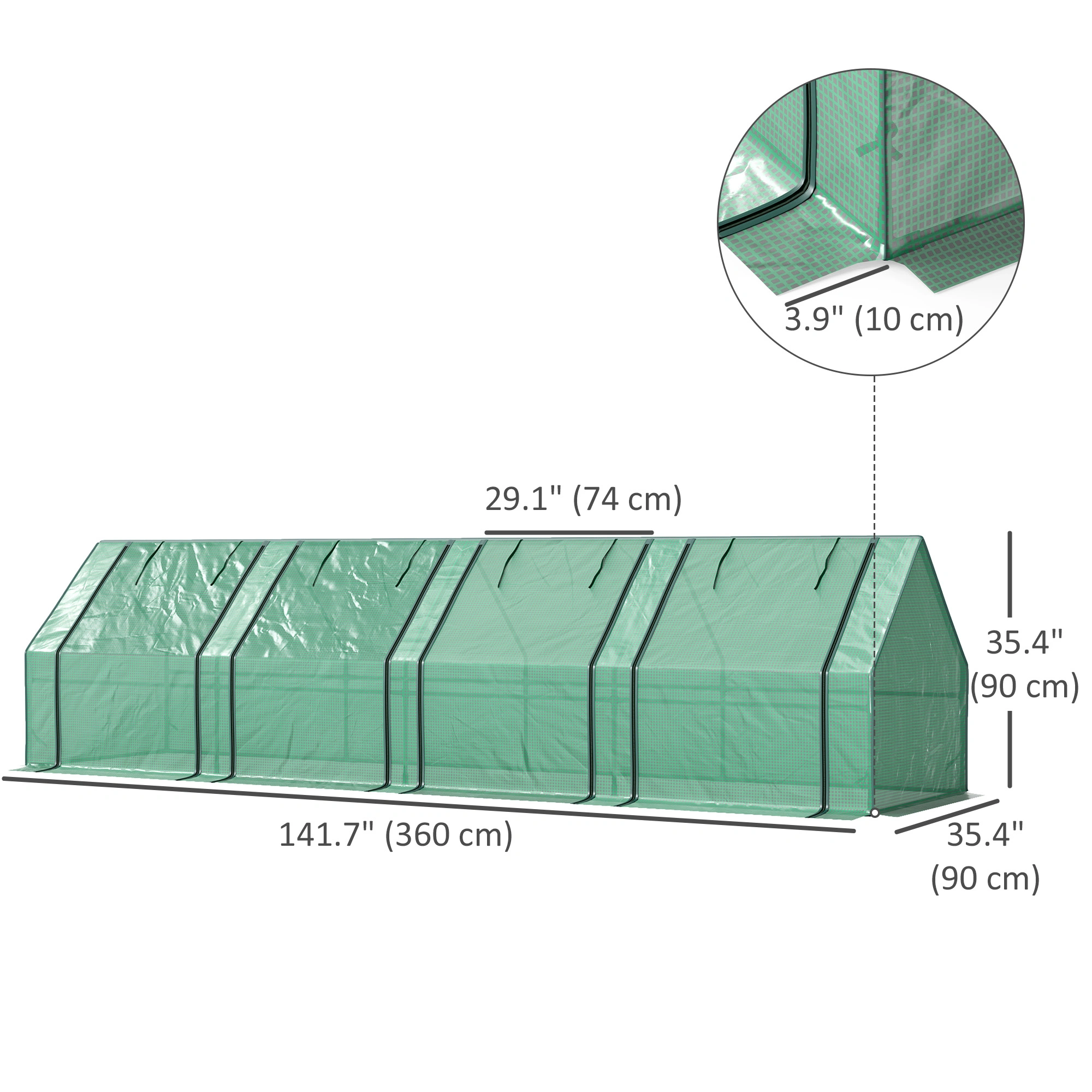 Mini Walk-in Greenhouse, Portable Pop-up Garden Greenhouse with Zipper Door, PE Fabric Plant Grow House for Outdoor Gardening & Backyard view 2