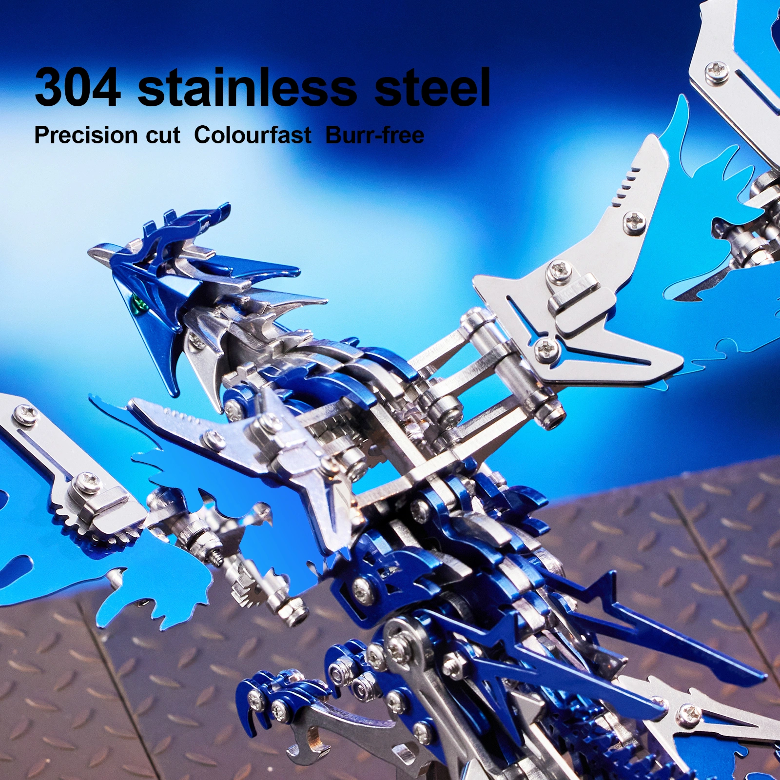 3D Metal Puzzle Phoenix DIY Assembly Model Kit Creative Educational STEM Intellectual Challenge Gift view 5