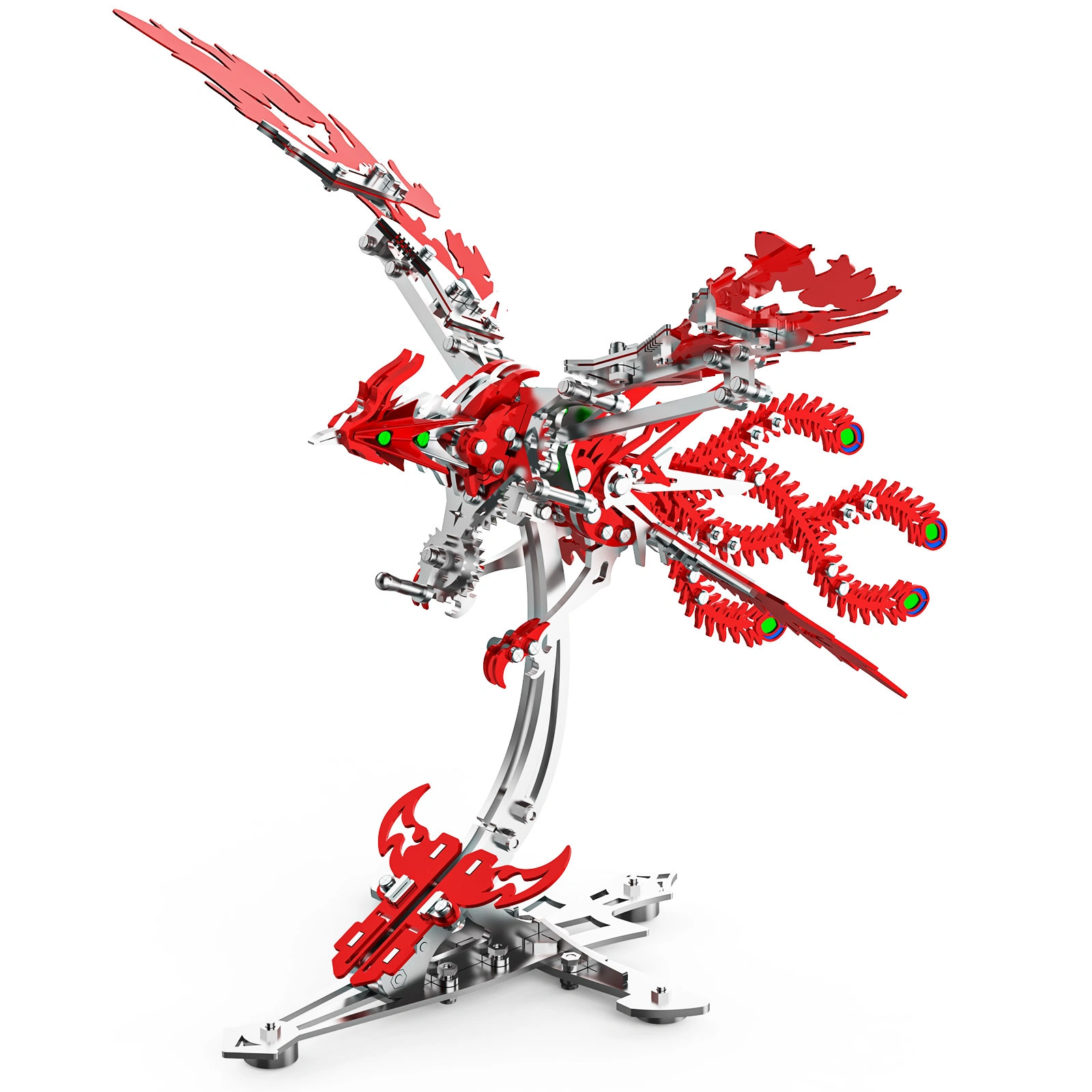 3D Metal Puzzle Phoenix DIY Assembly Model Kit Creative Educational STEM Intellectual Challenge Gift