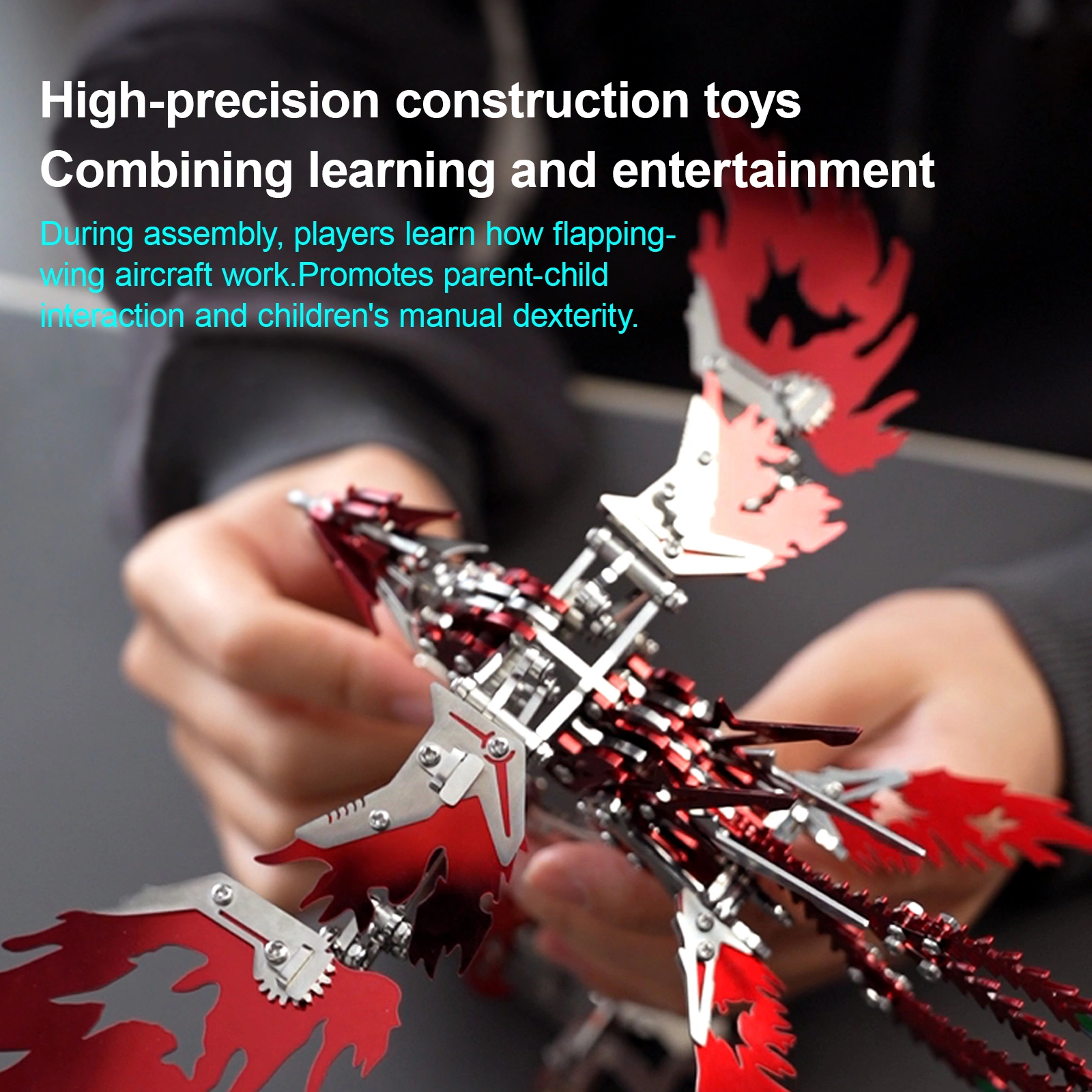 3D Metal Puzzle Phoenix DIY Assembly Model Kit Creative Educational STEM Intellectual Challenge Gift view 5