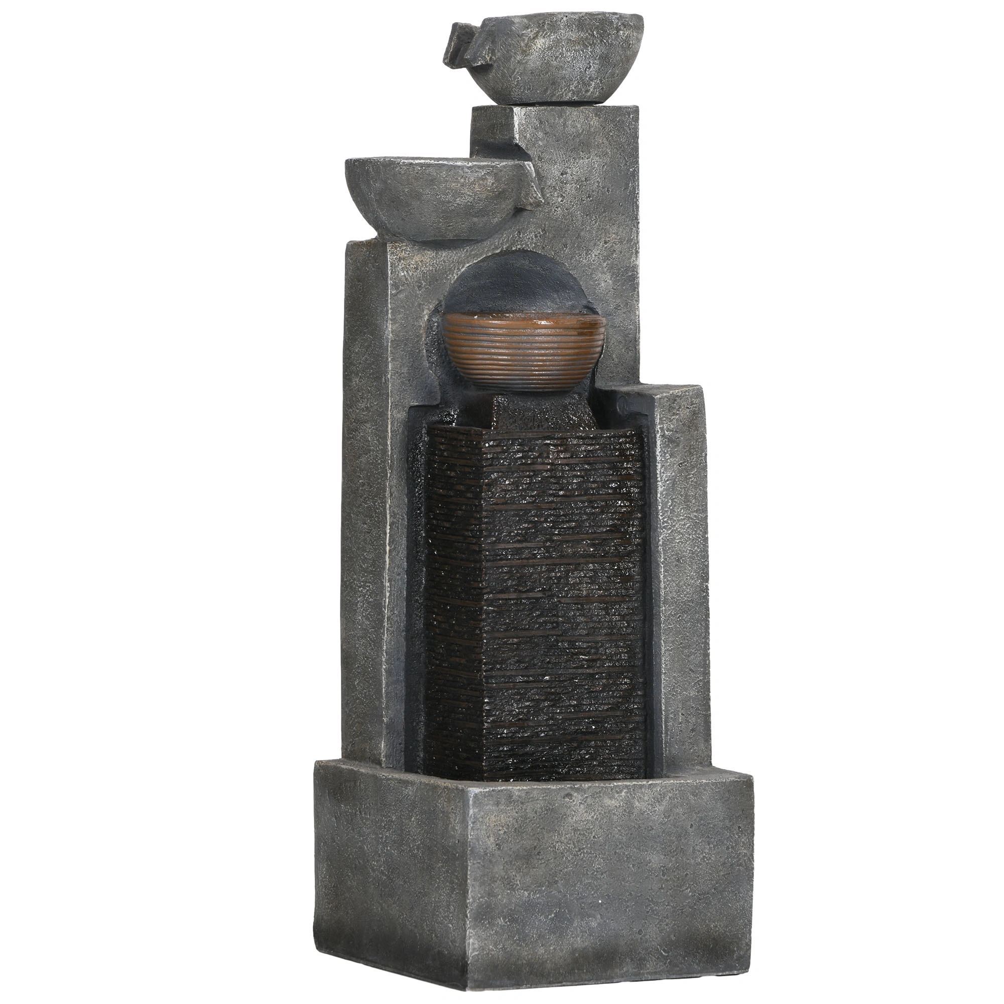 Decorative Water Fountain, Indoor Outdoor Pond Pump for Fish Tank, Garden, Home Office, Desktop Ornamental Aesthetic Calming Stream Flow view 3