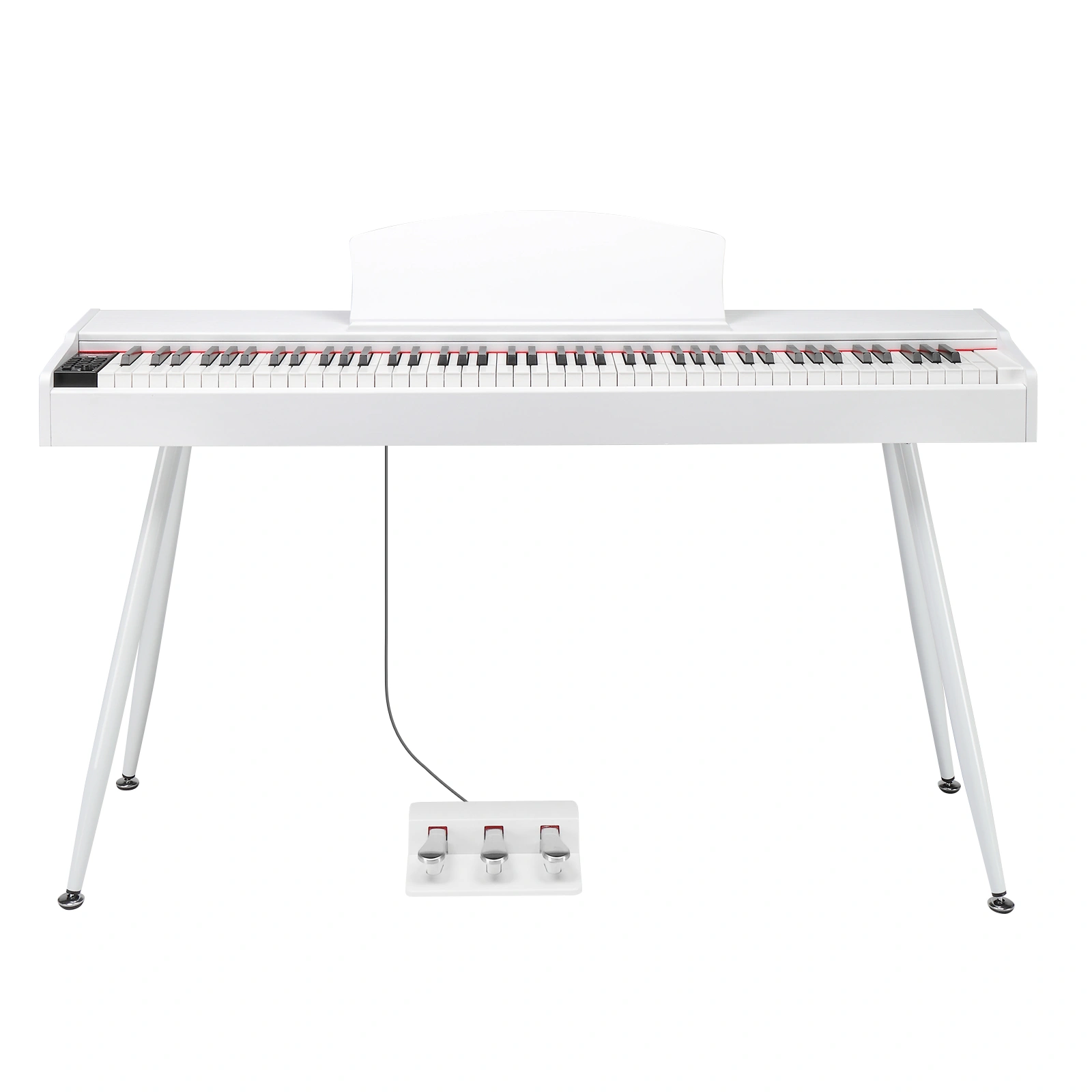 GDP-203 88-Key Digital Piano, Full Weighted Keys with Metal Stand, Triple Pedals, Headphone & Power Adapter, White, for All Levels view 2