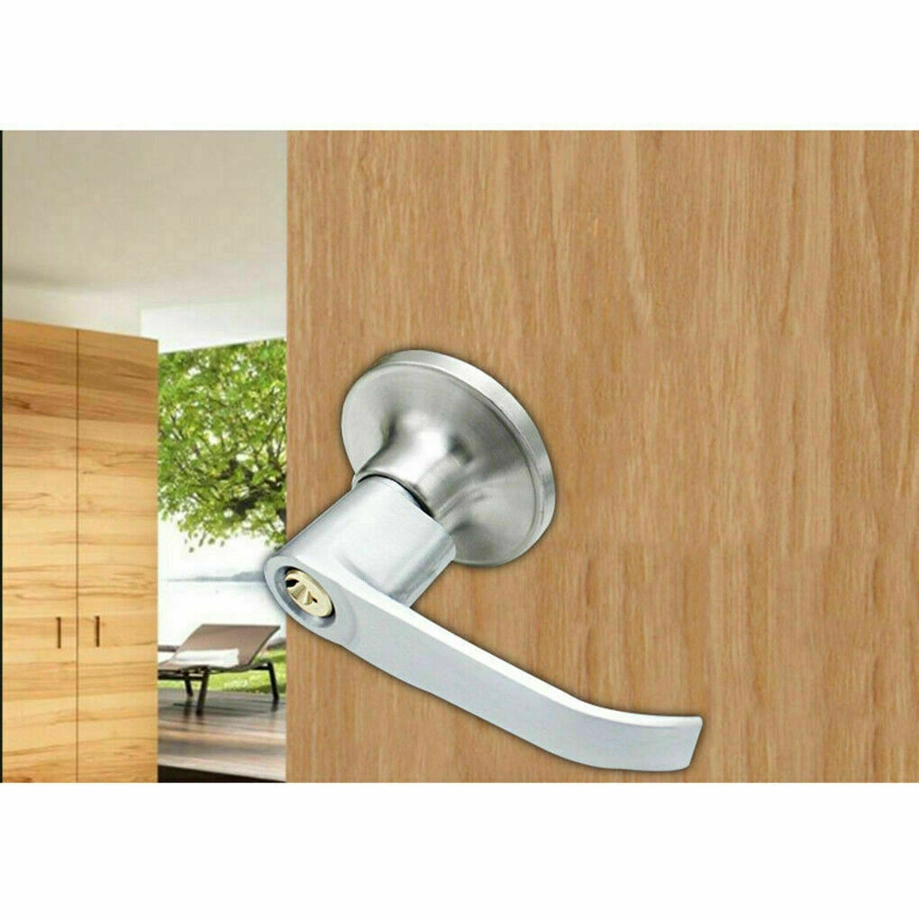 Home Entry Lever Three-Handle Door Lock Set Bathroom Entrance Passage W/3 Keys view 4